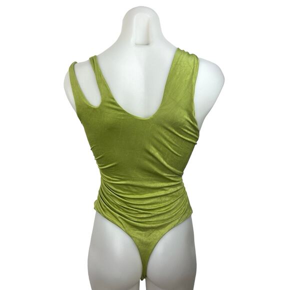Shein Women's Green Scoop Neck Sleeveless Stretchable One Piece Bodysuit Size 6 - Picture 2 of 4